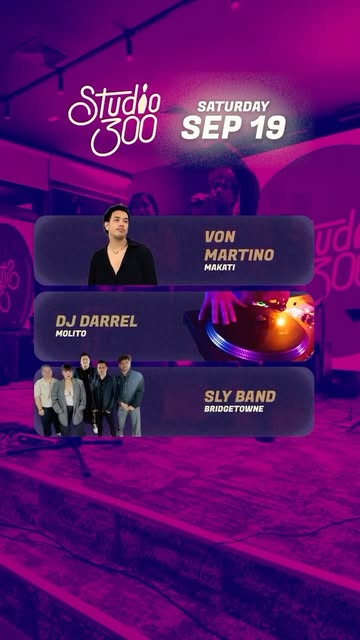 Weekend’s here 🎳 Live bands and DJ sets across our Studio 300 branches this September 18 & 19! 📍 PIONEER Fri, Sep 18 — Sly Band | 8:30–…